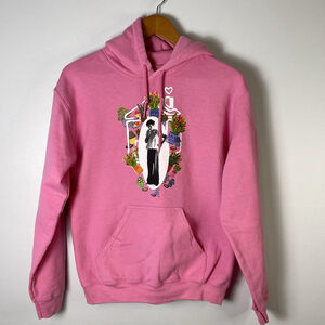 Harry Styles Pink Graphic Hoodie "Love On Tour” Size Small Official Concert